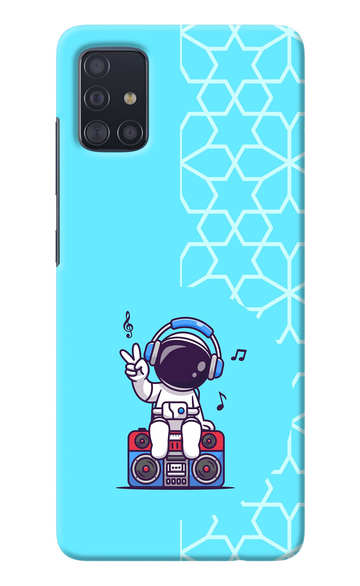 Cute Astronaut Chilling Samsung A51 Back Cover