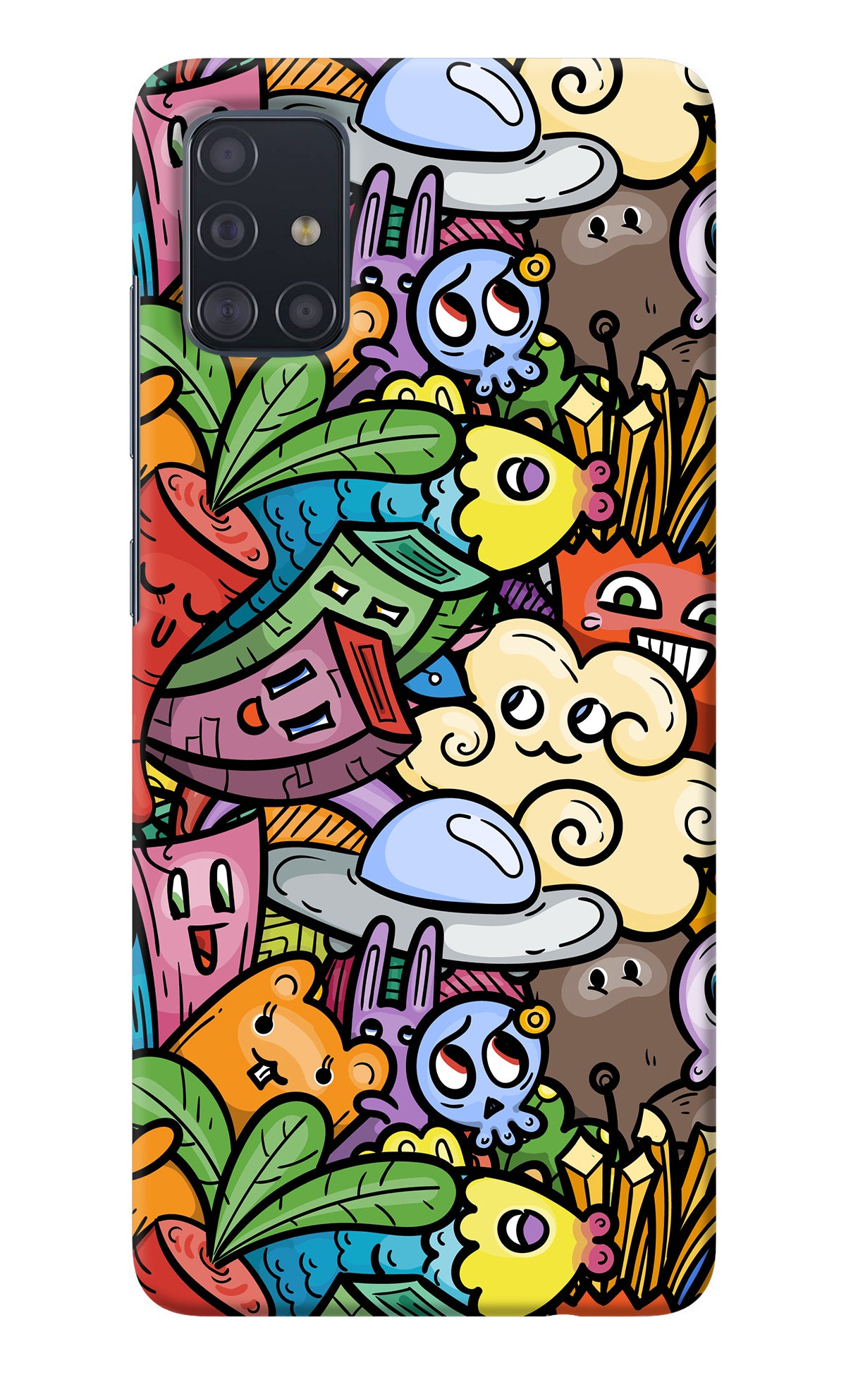 Veggie Doodle Samsung A51 Back Cover