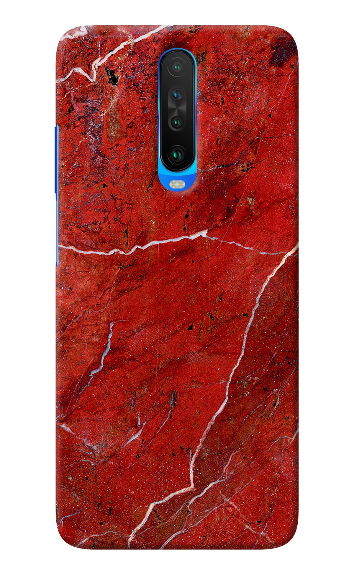Red Marble Design Poco X2 Back Cover
