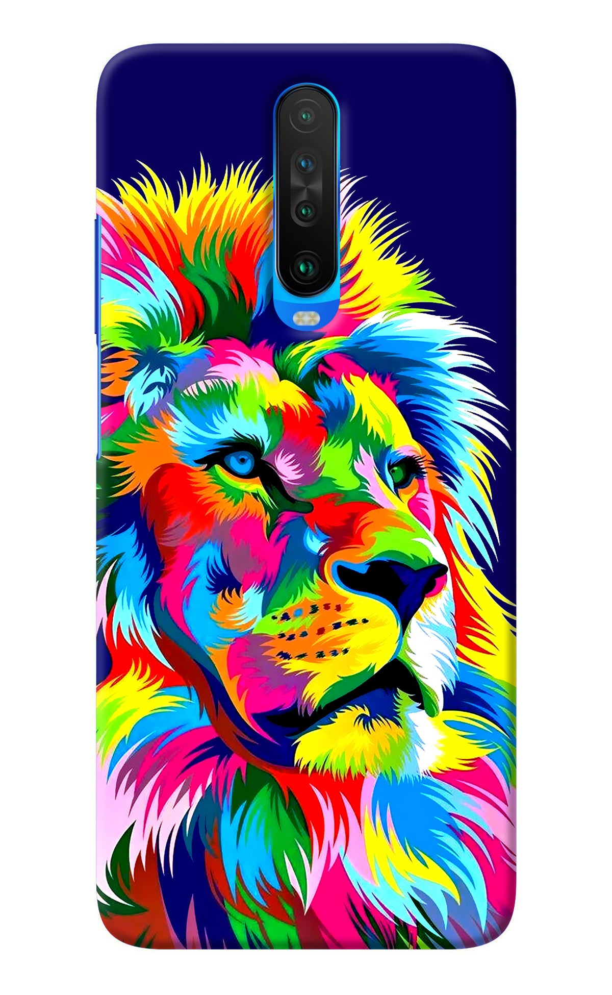 Vector Art Lion Poco X2 Back Cover