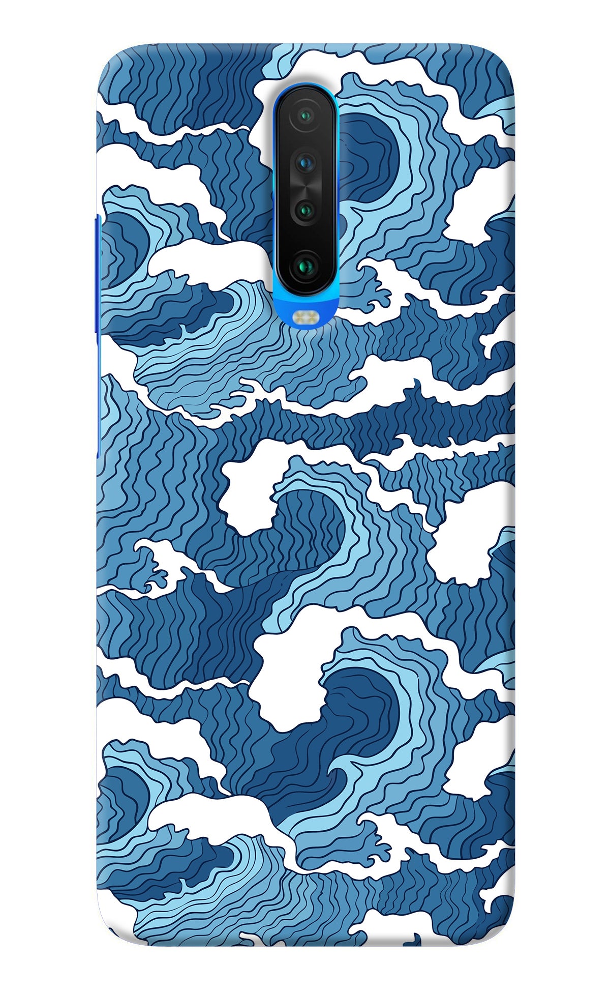 Blue Waves Poco X2 Back Cover