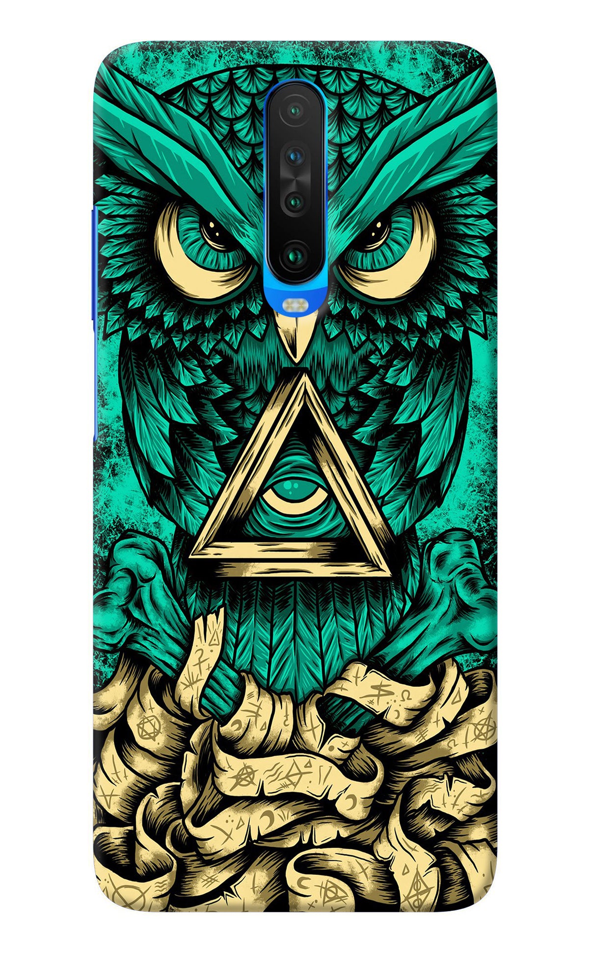 Green Owl Poco X2 Back Cover