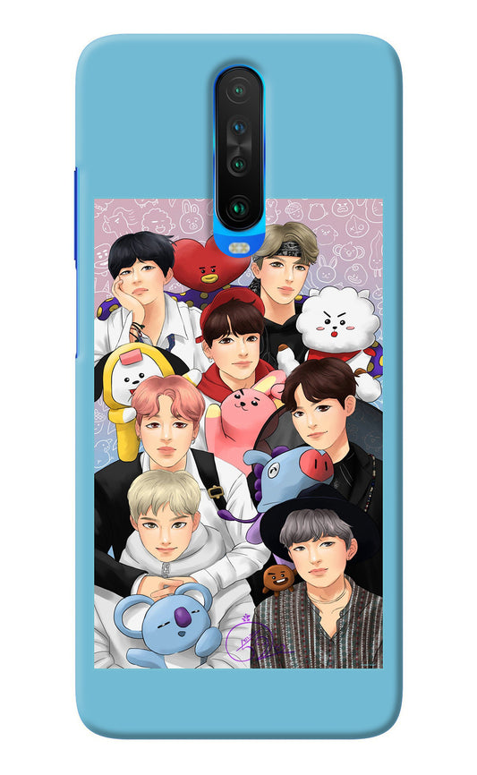 BTS with animals Poco X2 Back Cover