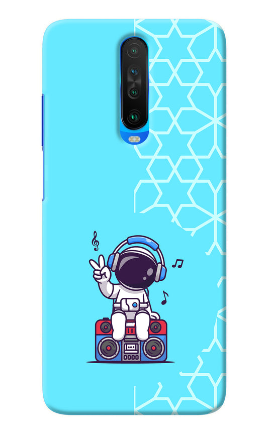 Cute Astronaut Chilling Poco X2 Back Cover