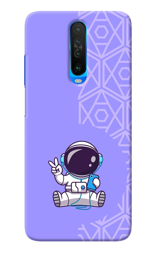 Cute Astronaut Chilling Poco X2 Back Cover