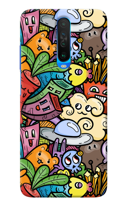 Veggie Doodle Poco X2 Back Cover