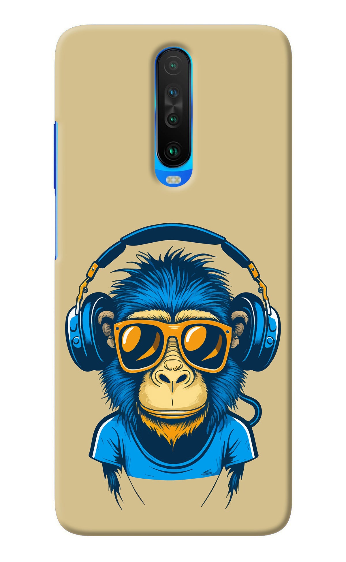 Monkey Headphone Poco X2 Back Cover