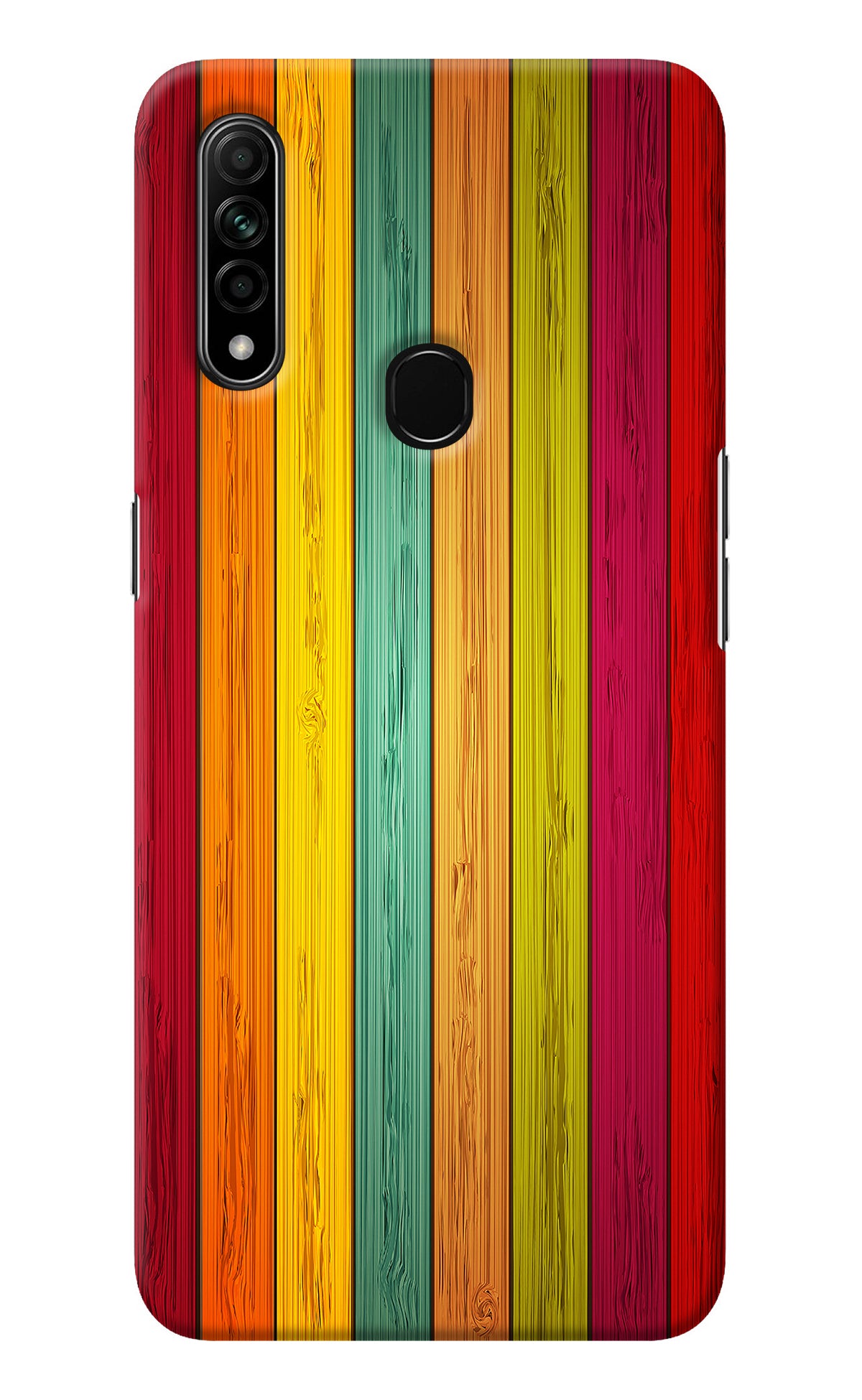 Multicolor Wooden Oppo A31 Back Cover