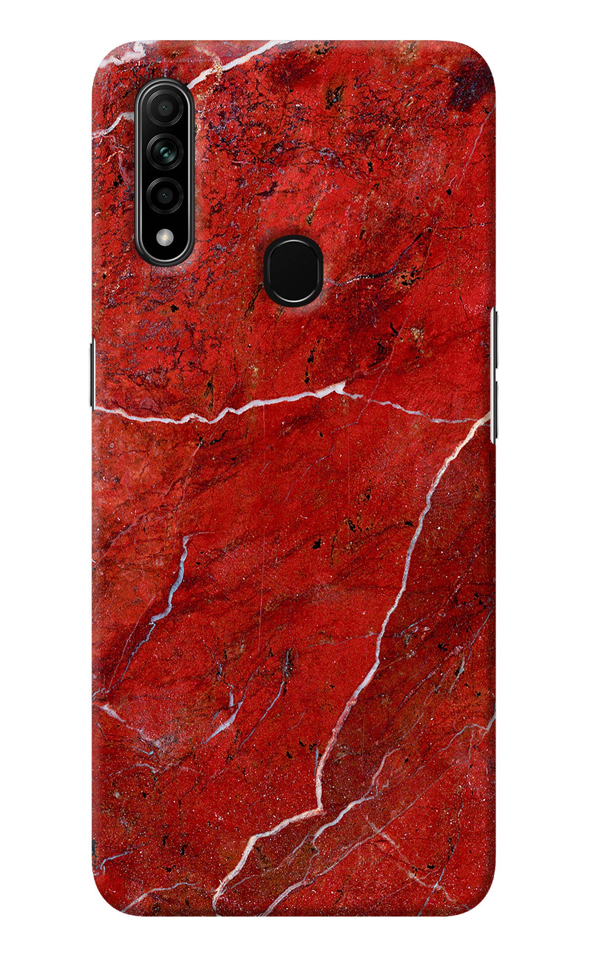 Red Marble Design Oppo A31 Back Cover