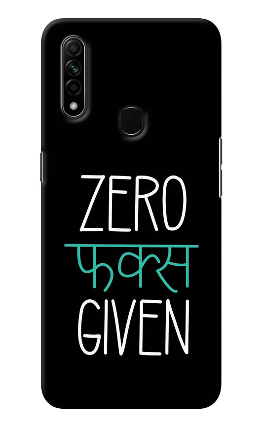 Zero Fucks Given Oppo A31 Back Cover