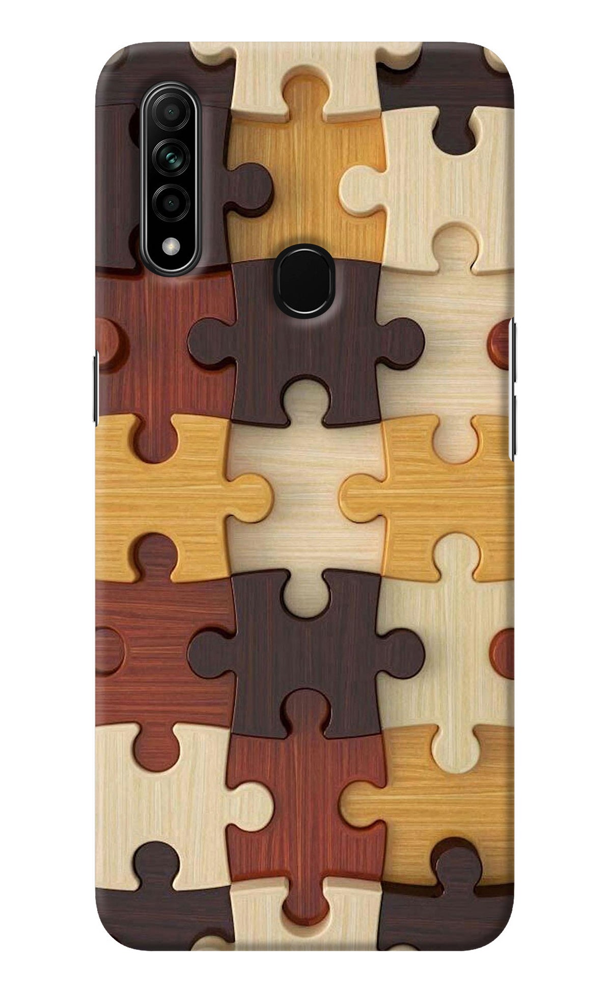 Wooden Puzzle Oppo A31 Back Cover