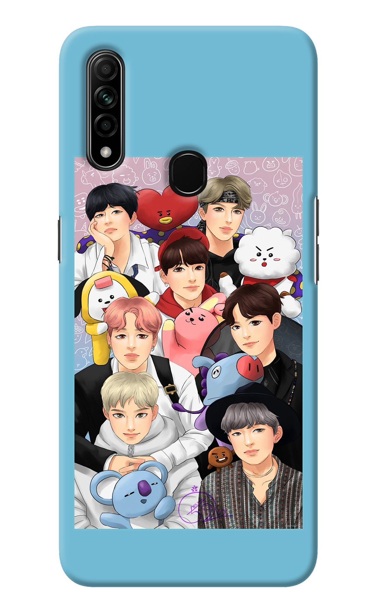 BTS with animals Oppo A31 Back Cover