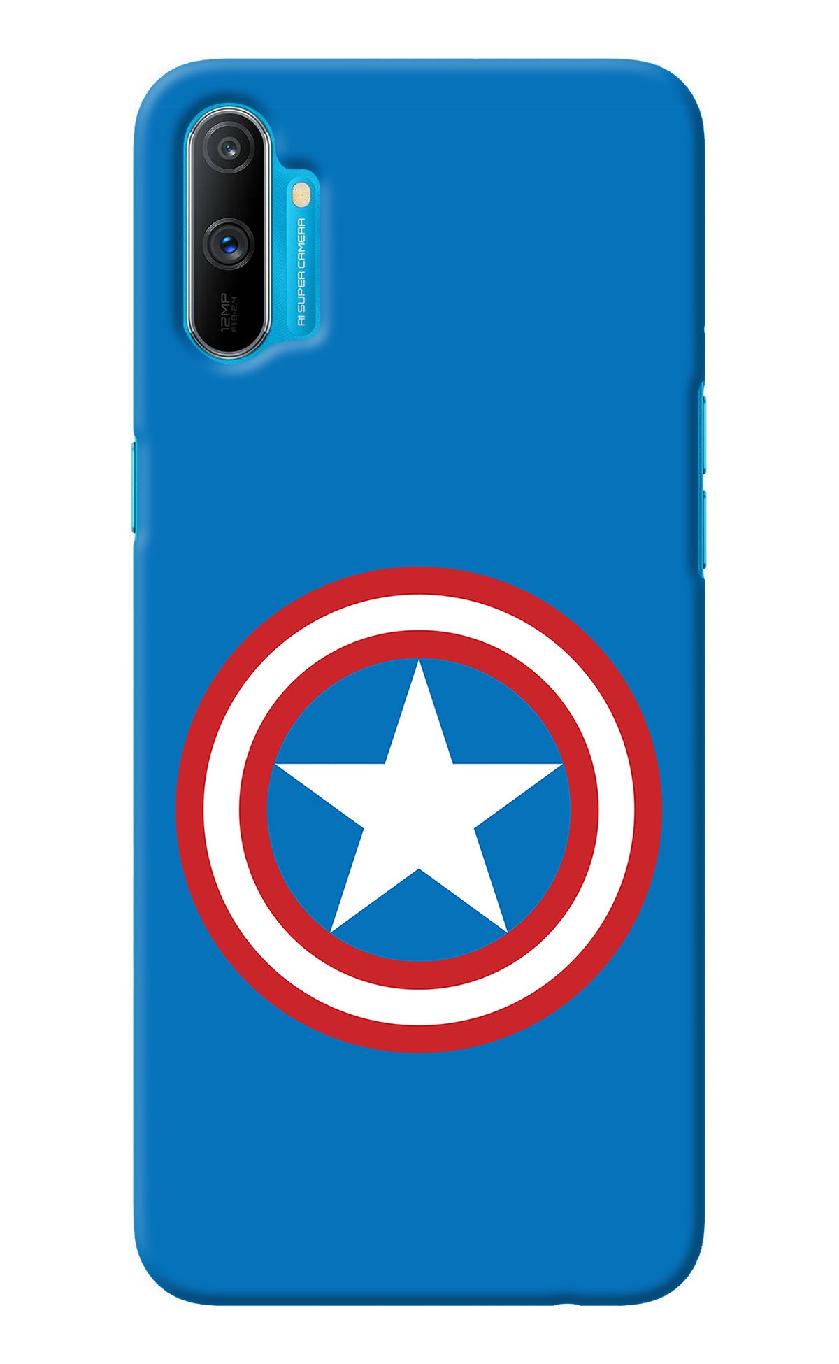 Captain America Logo Realme C3 Back Cover