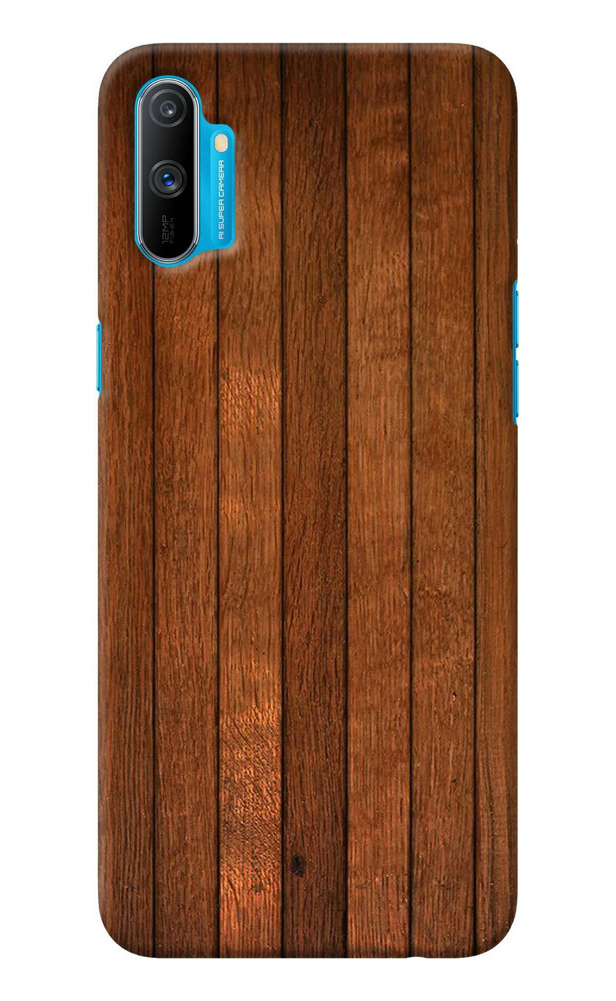 Wooden Artwork Bands Realme C3 Back Cover