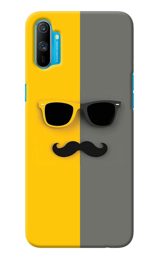 Sunglasses with Mustache Realme C3 Back Cover