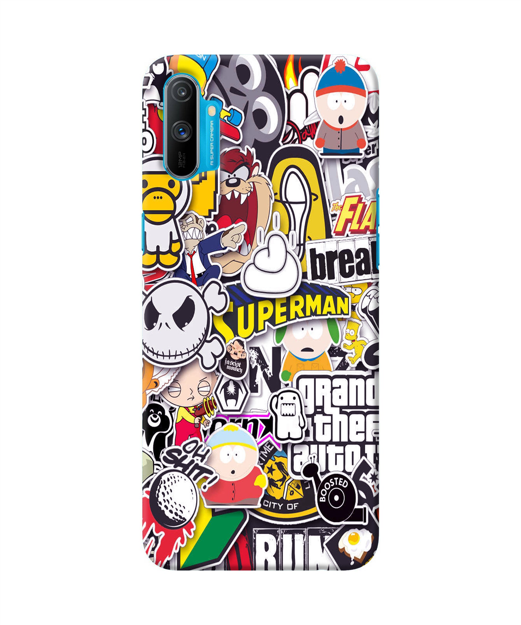 Sticker Bomb Realme C3 Back Cover