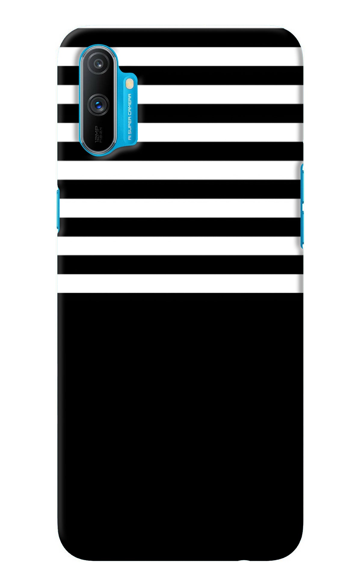 Black and White Print Realme C3 Back Cover