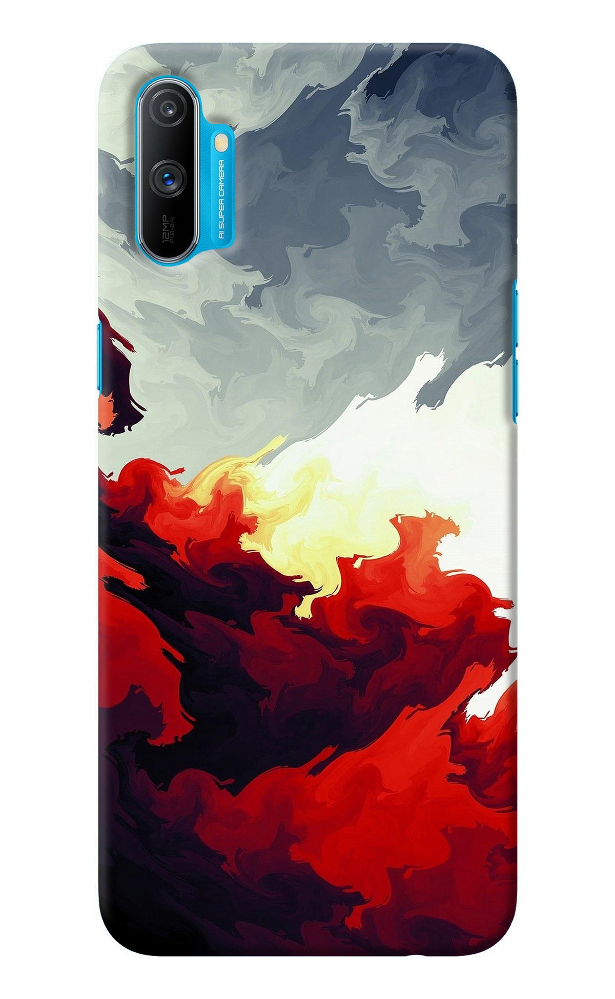 Fire Cloud Realme C3 Back Cover