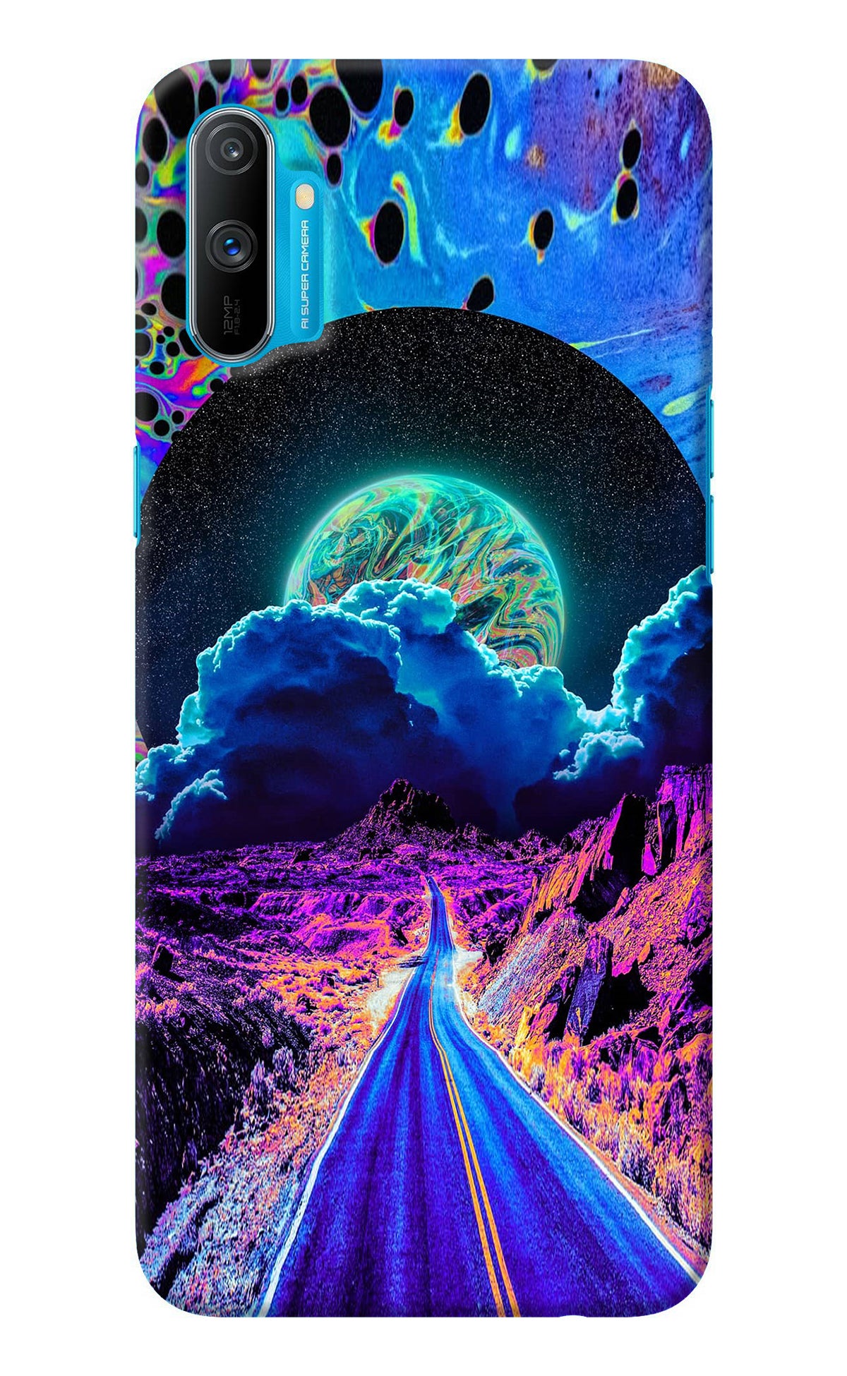 Psychedelic Painting Realme C3 Back Cover