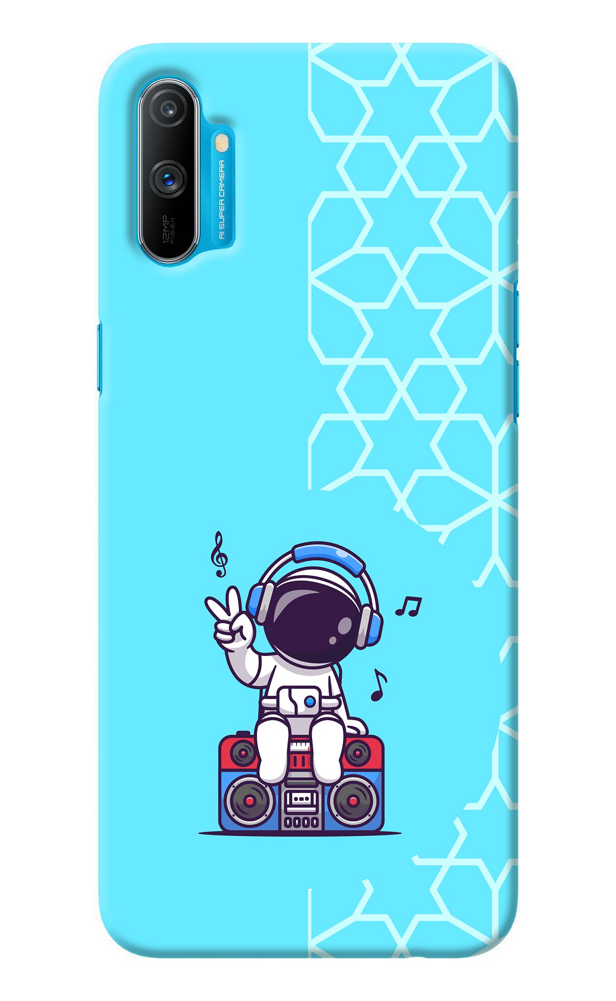 Cute Astronaut Chilling Realme C3 Back Cover