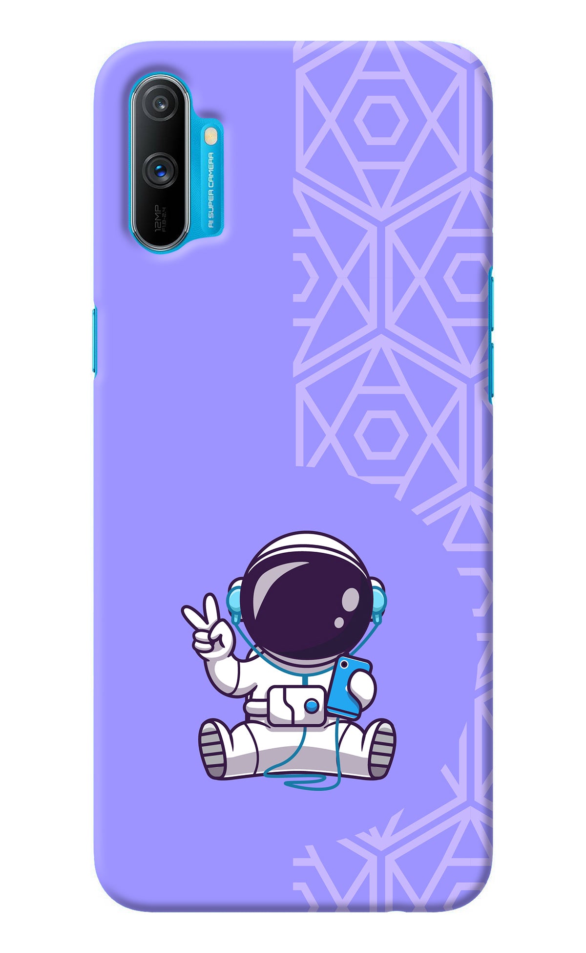 Cute Astronaut Chilling Realme C3 Back Cover