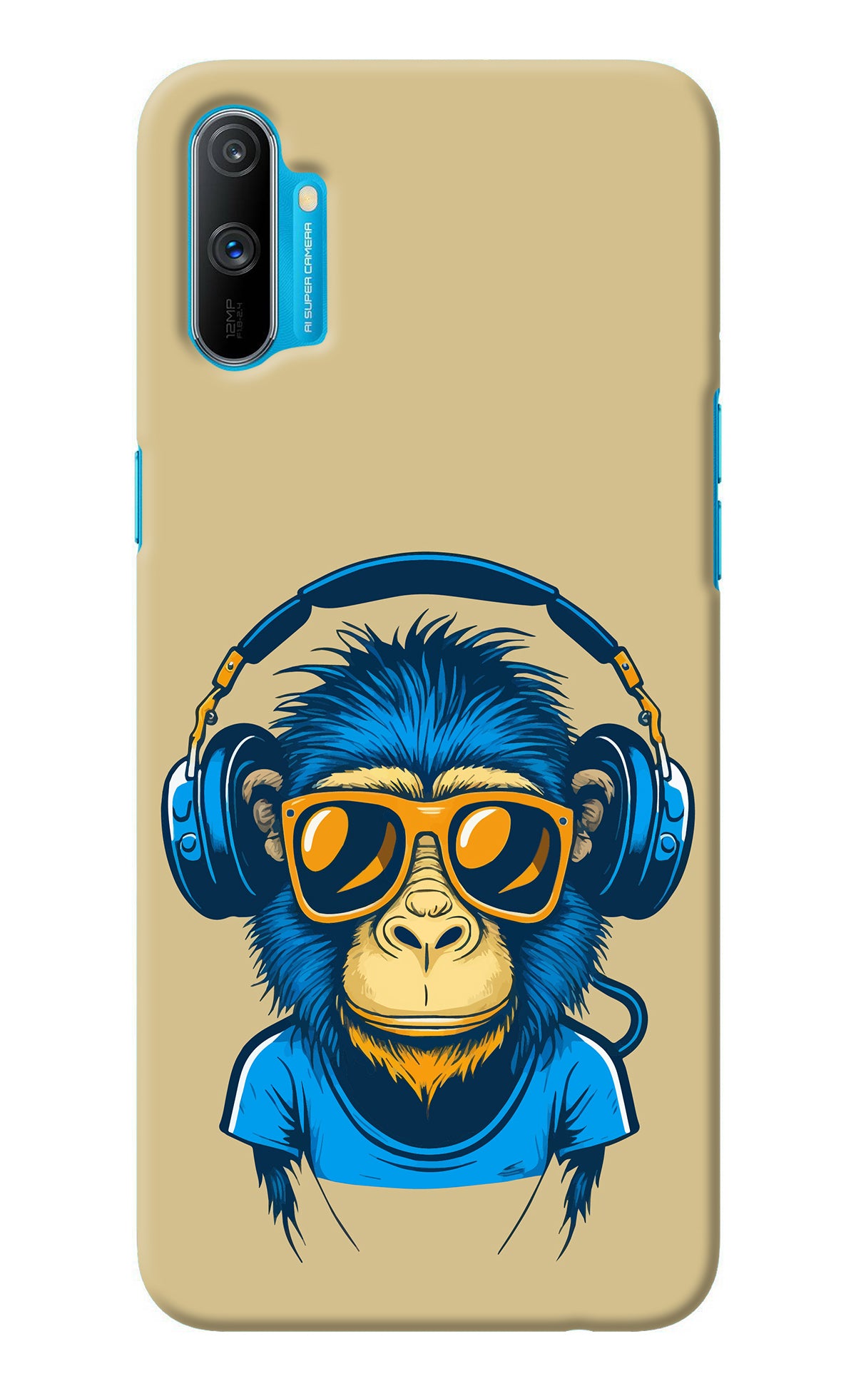Monkey Headphone Realme C3 Back Cover