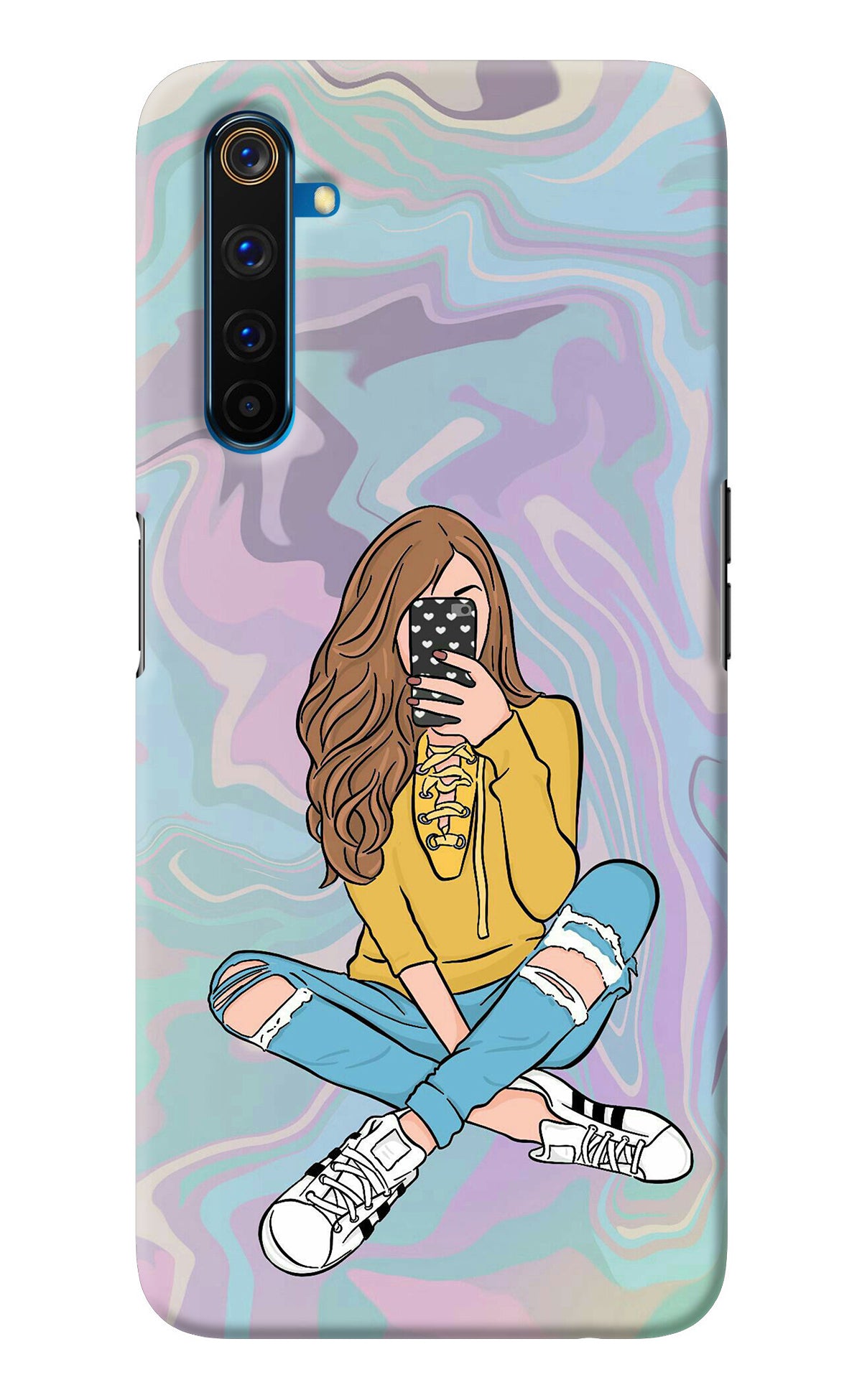 Selfie Girl Realme 6 Pro Back Cover