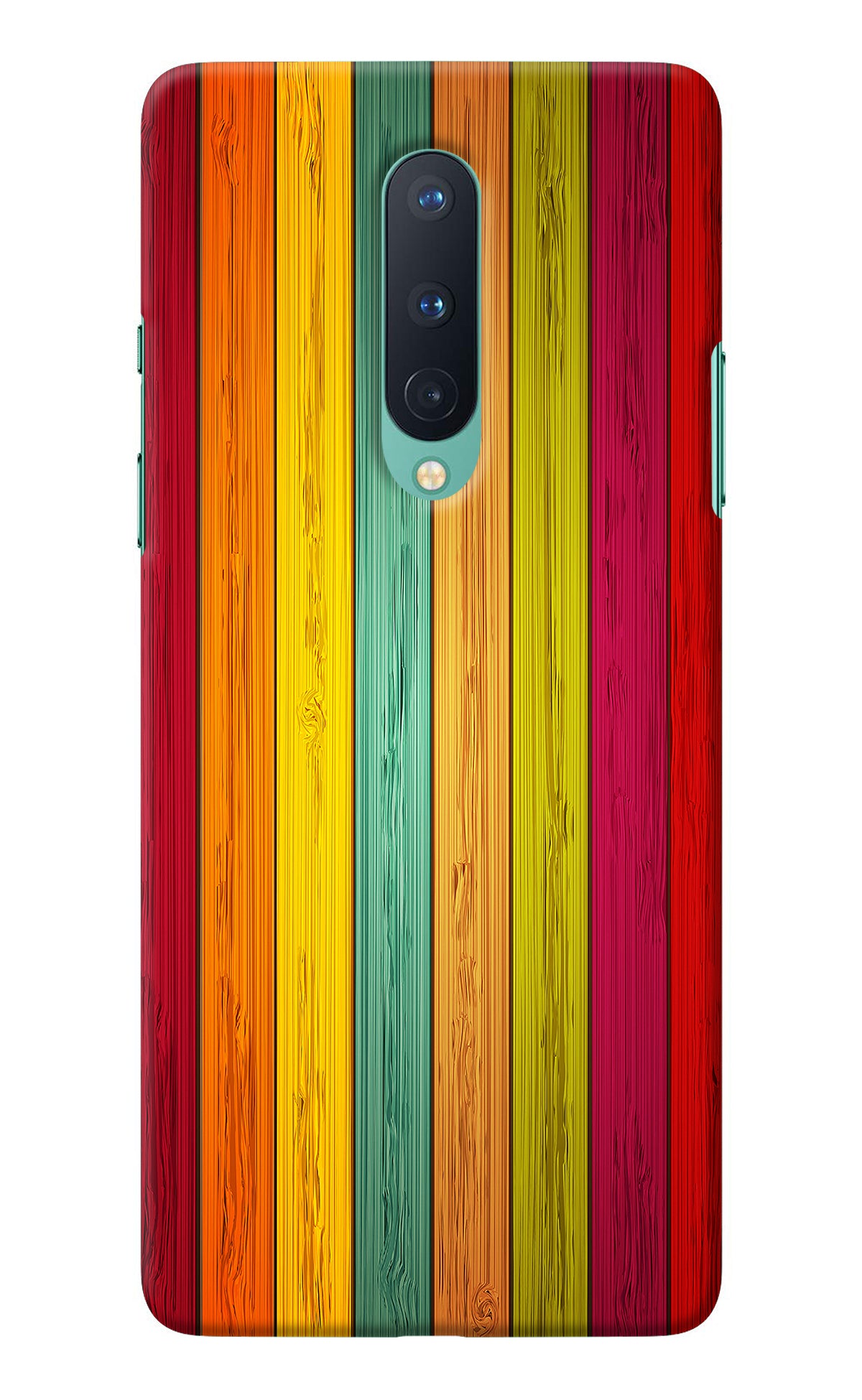 Multicolor Wooden Oneplus 8 Back Cover