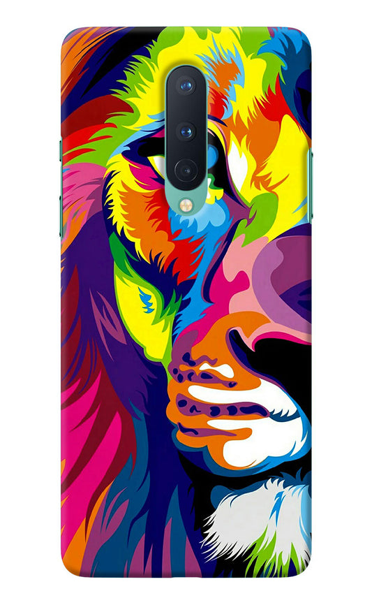 Lion Half Face Oneplus 8 Back Cover