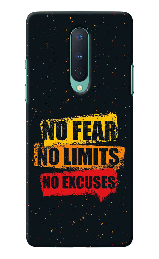 No Fear No Limits No Excuse Oneplus 8 Back Cover