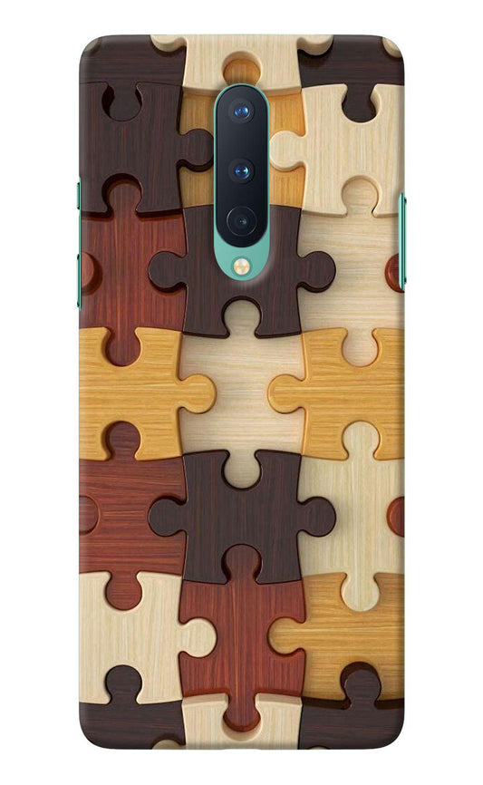 Wooden Puzzle Oneplus 8 Back Cover