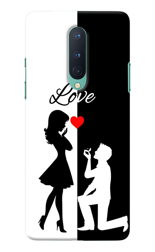 Love Propose Black And White Oneplus 8 Back Cover