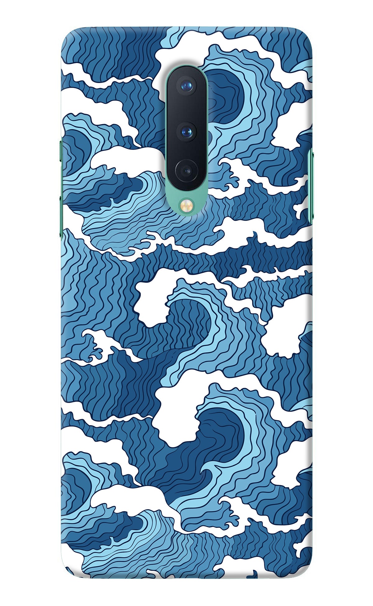 Blue Waves Oneplus 8 Back Cover