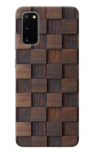 Wooden Cube Design Samsung S20 Back Cover