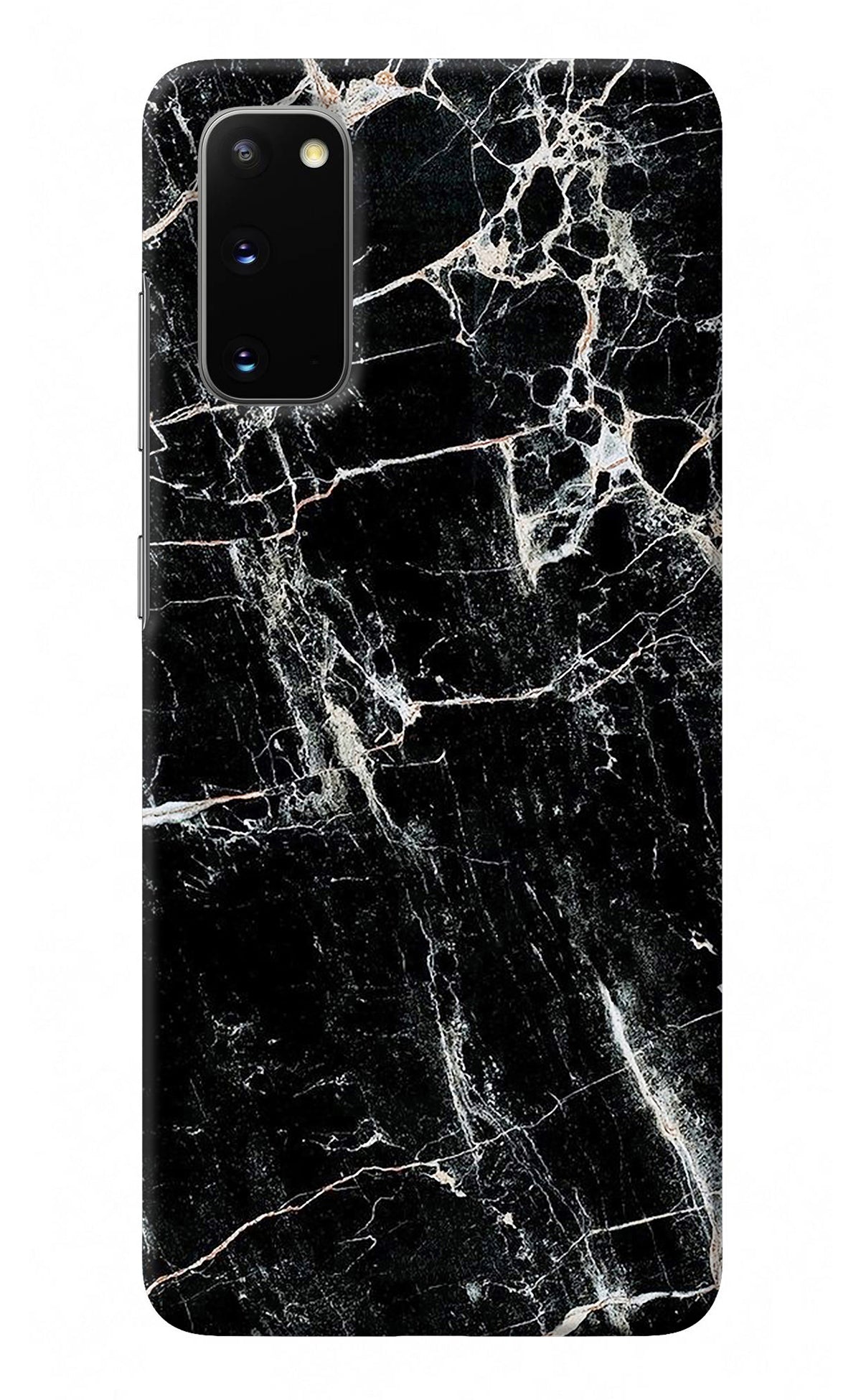 Black Marble Texture Samsung S20 Back Cover