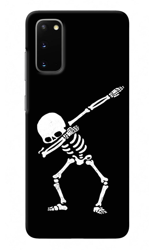 Dabbing Skeleton Art Samsung S20 Back Cover