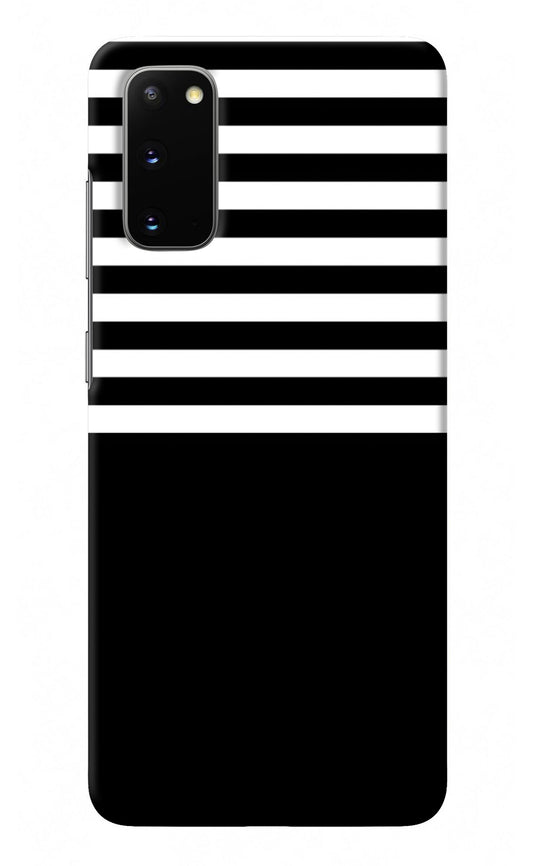 Black and White Print Samsung S20 Back Cover