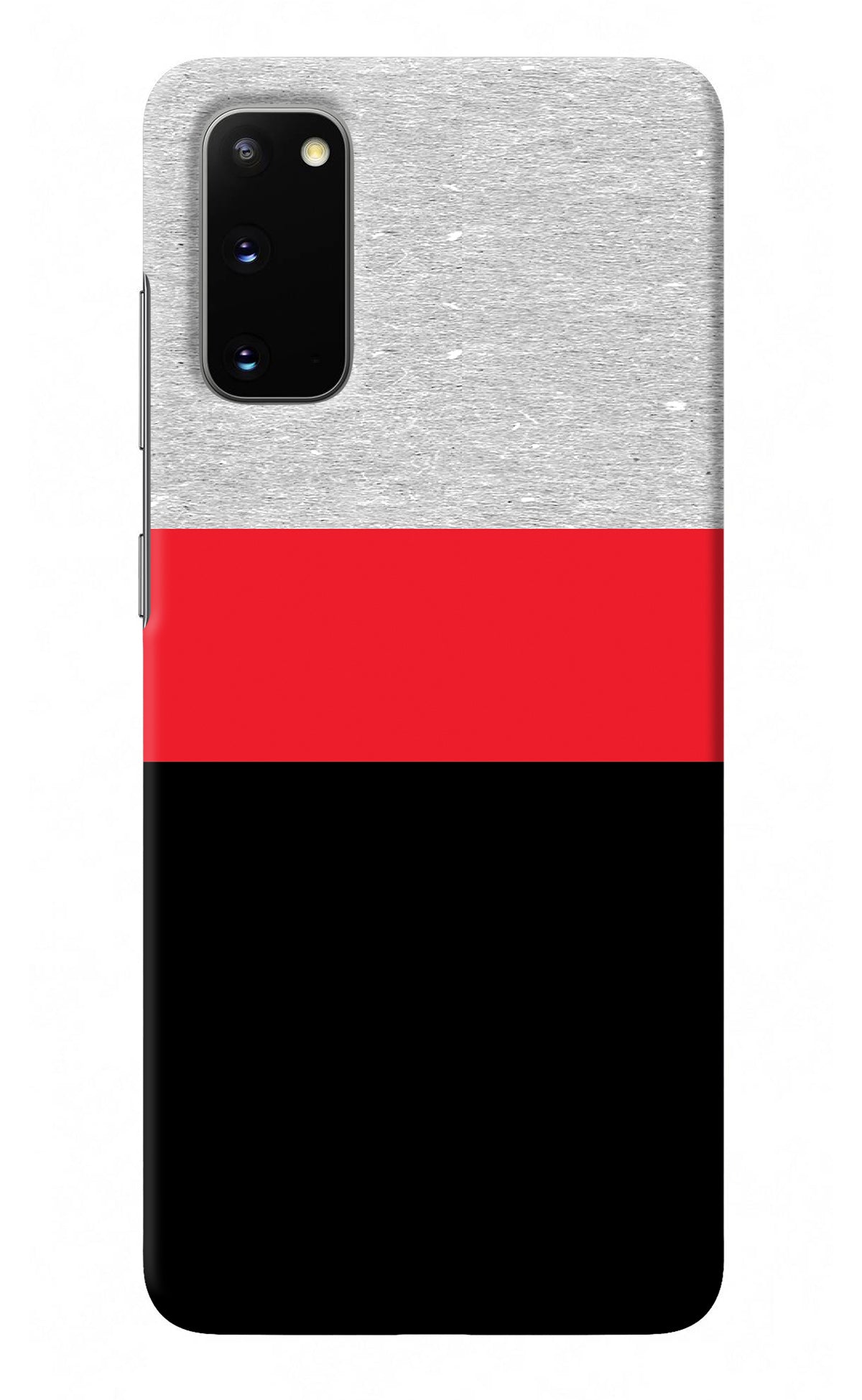 Tri Color Pattern Samsung S20 Back Cover