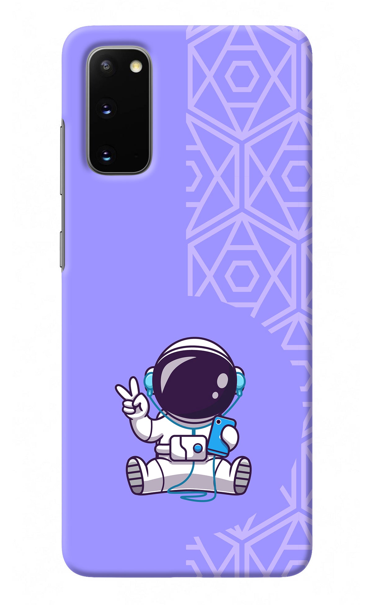 Cute Astronaut Chilling Samsung S20 Back Cover