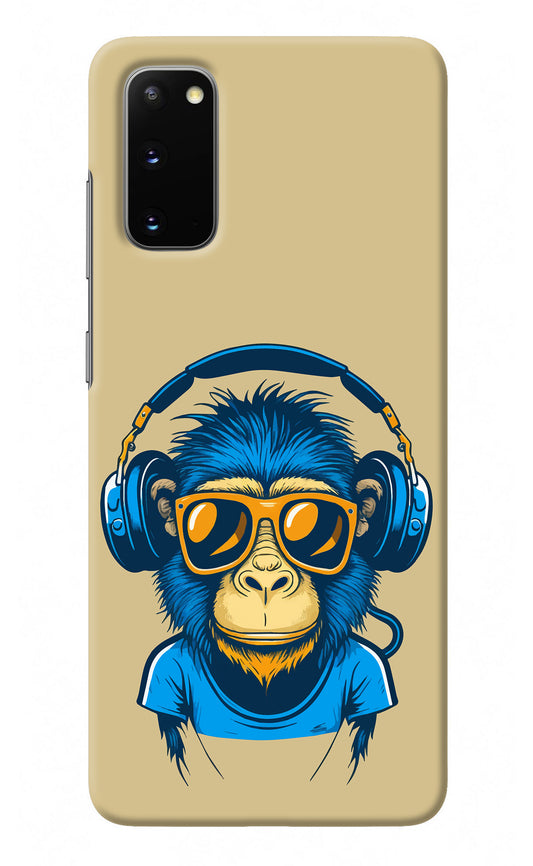 Monkey Headphone Samsung S20 Back Cover