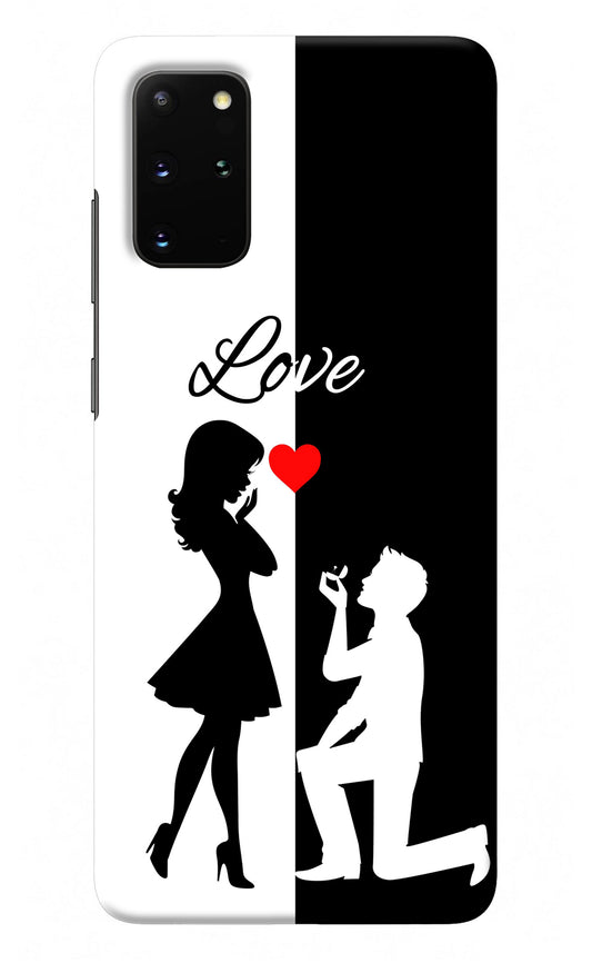 Love Propose Black And White Samsung S20 Plus Back Cover