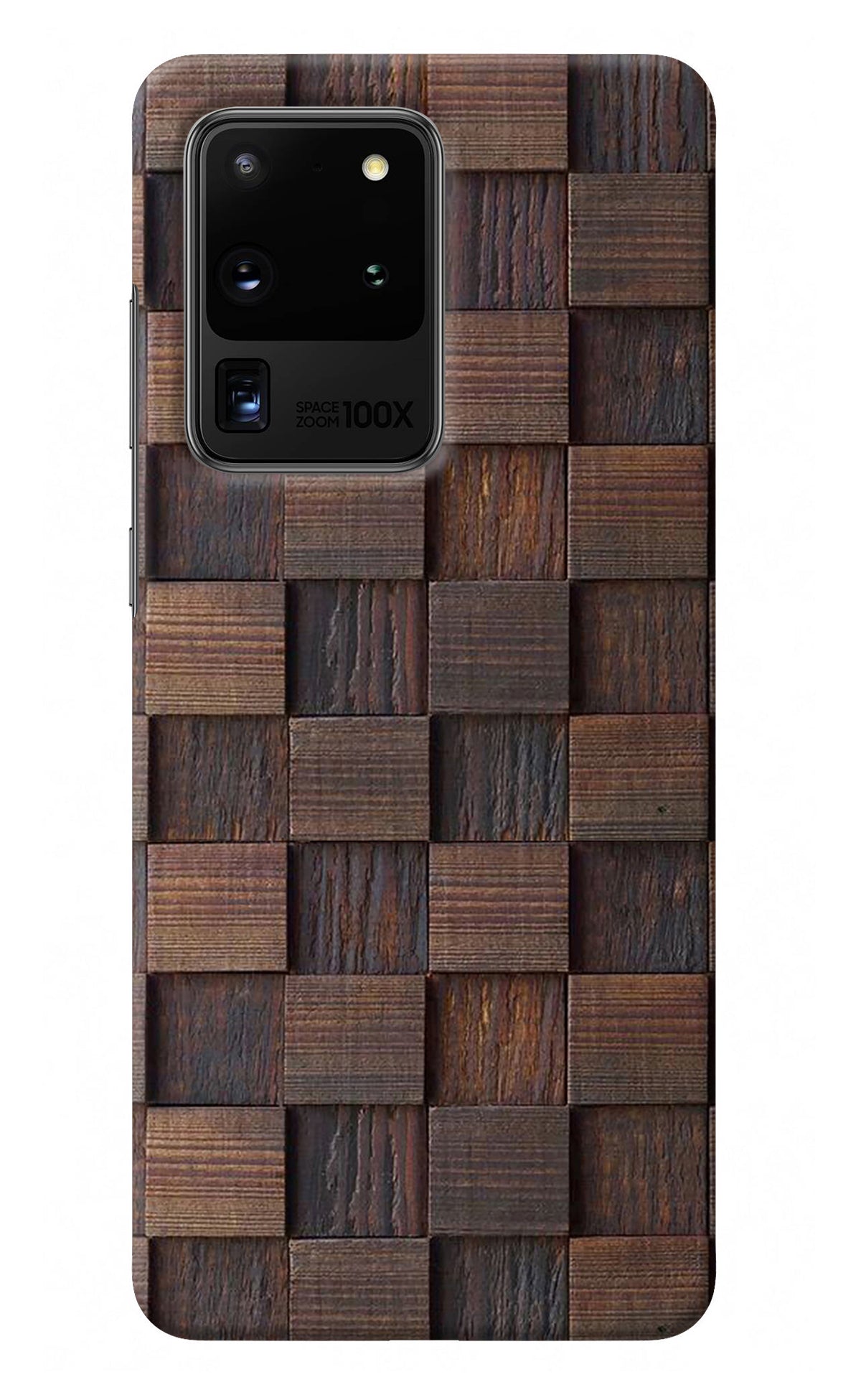 Wooden Cube Design Samsung S20 Ultra Back Cover