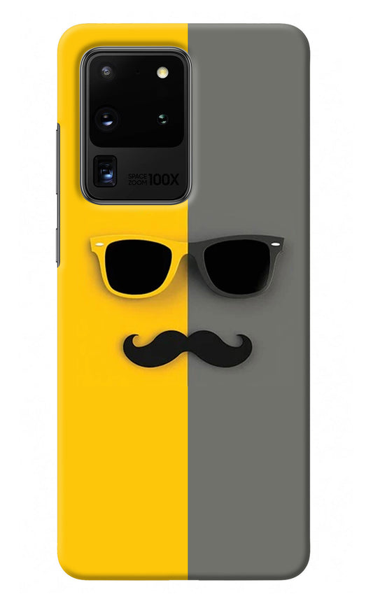 Sunglasses with Mustache Samsung S20 Ultra Back Cover