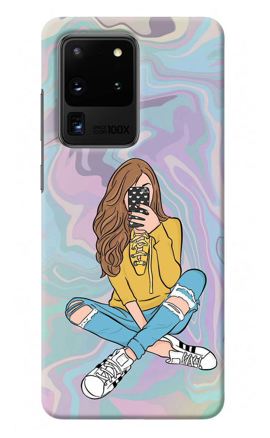 Selfie Girl Samsung S20 Ultra Back Cover