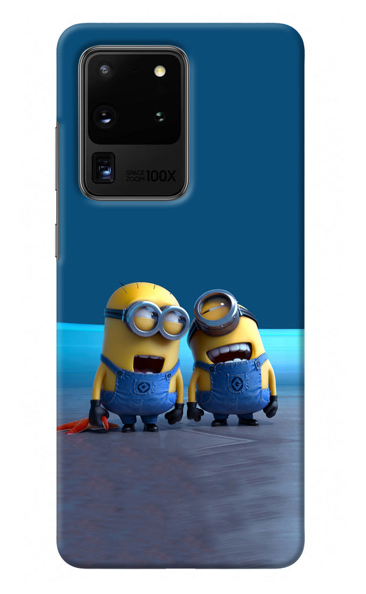 Minion Laughing Samsung S20 Ultra Back Cover