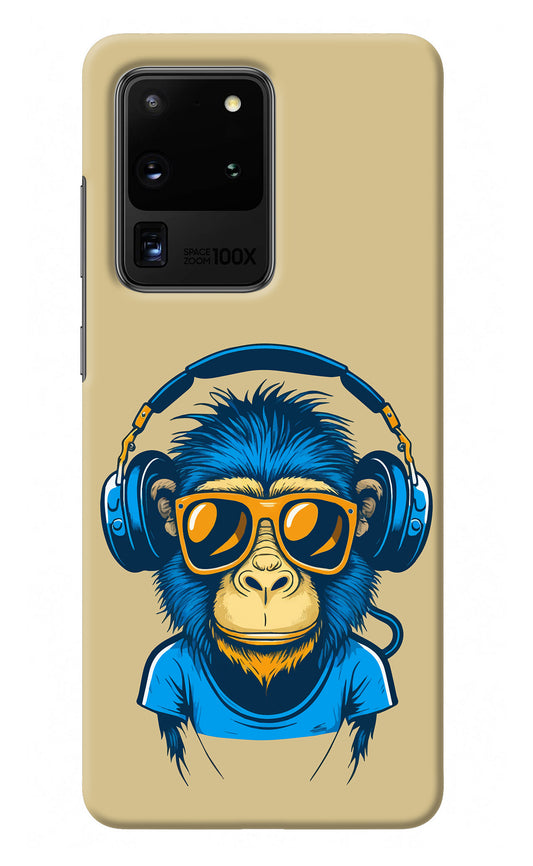 Monkey Headphone Samsung S20 Ultra Back Cover