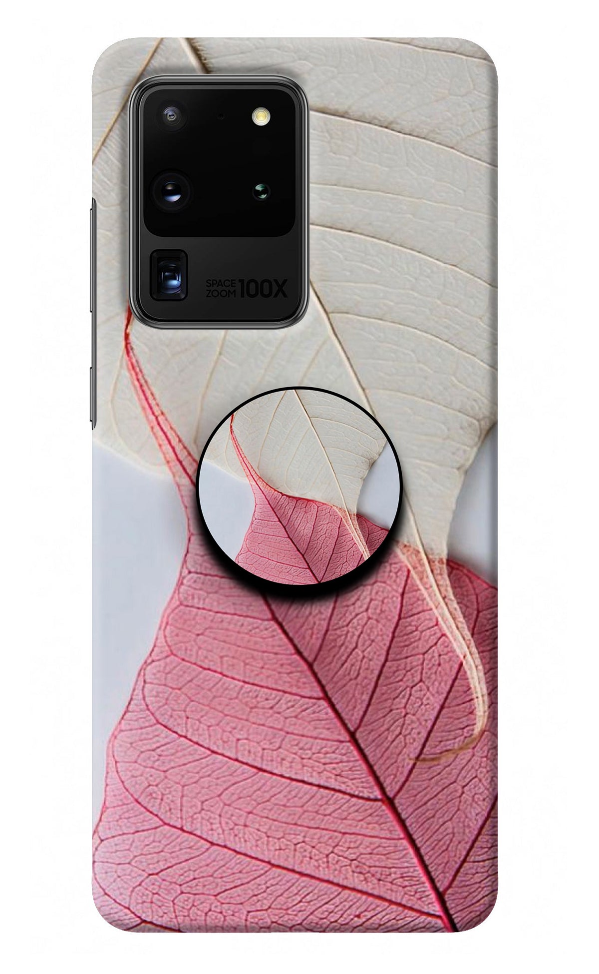 White Pink Leaf Samsung S20 Ultra Pop Case