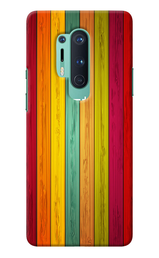 Multicolor Wooden Oneplus 8 Pro Back Cover