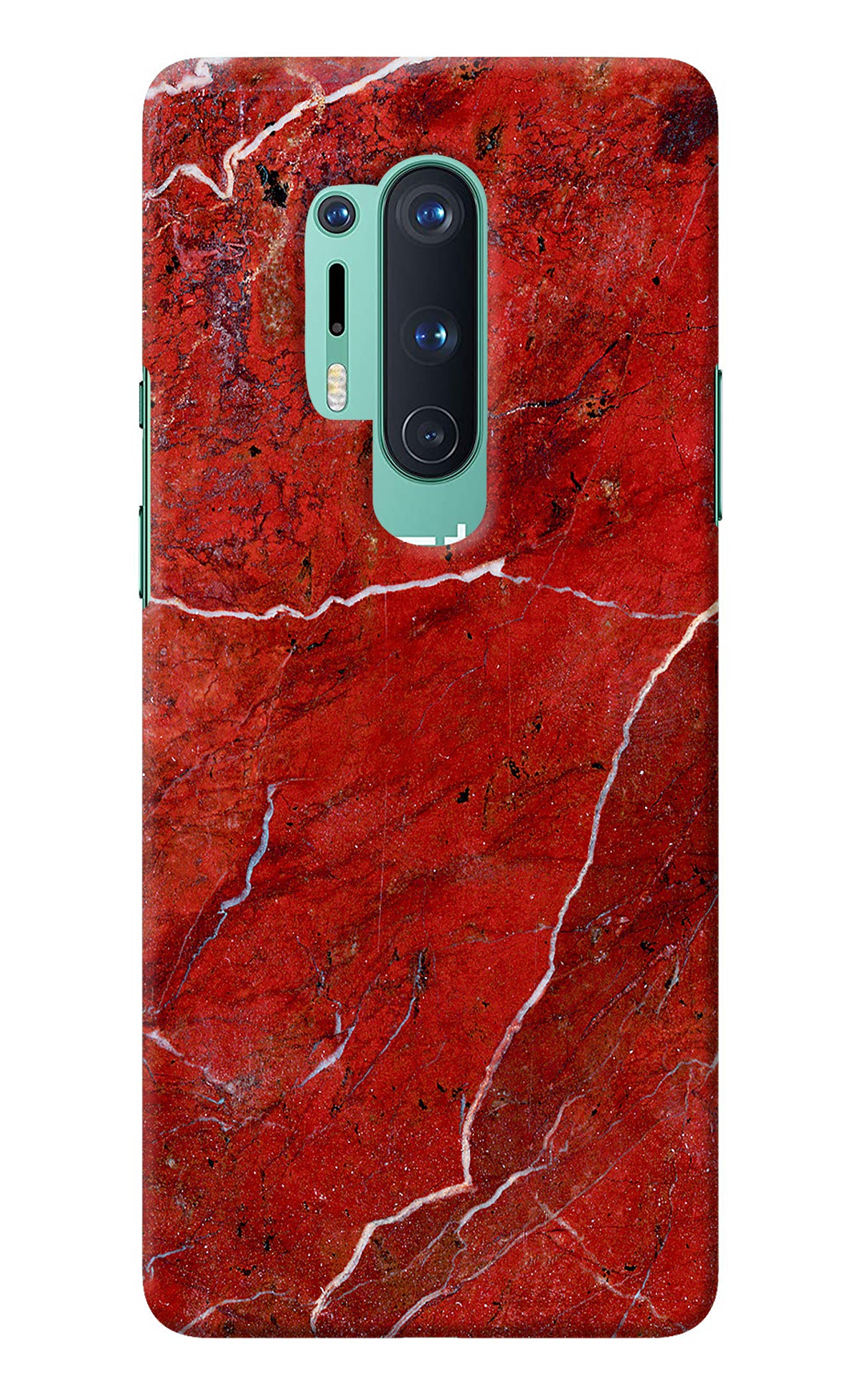 Red Marble Design Oneplus 8 Pro Back Cover