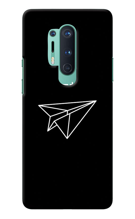 Paper Plane White Oneplus 8 Pro Back Cover